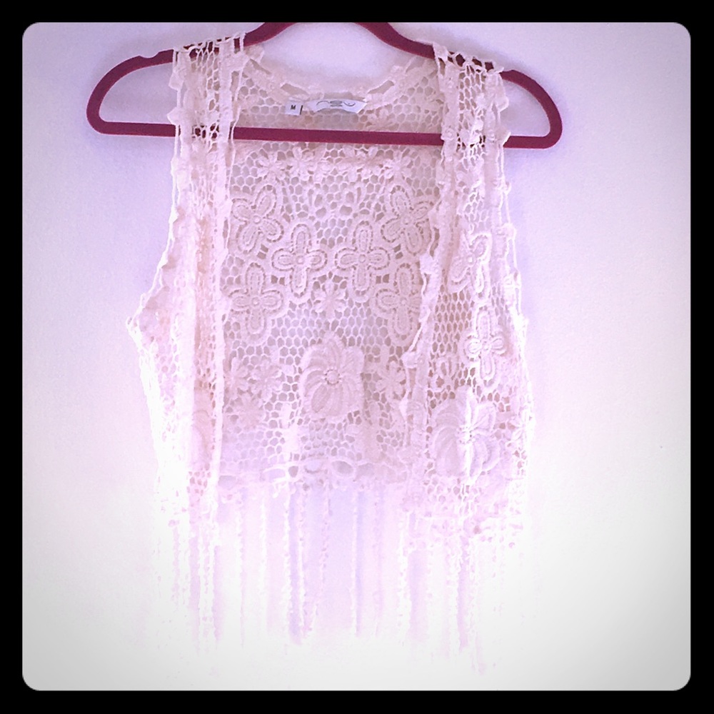 Crocheted festival waistcoat